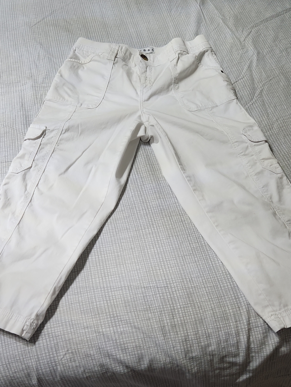 dash White Cargo Jogger Pants Medium